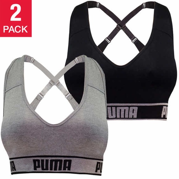 Puma Other - Puma Sports Bra Bras Gray Black New Medium Impact